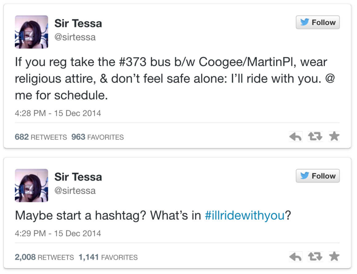 The start of the twitter hashtag