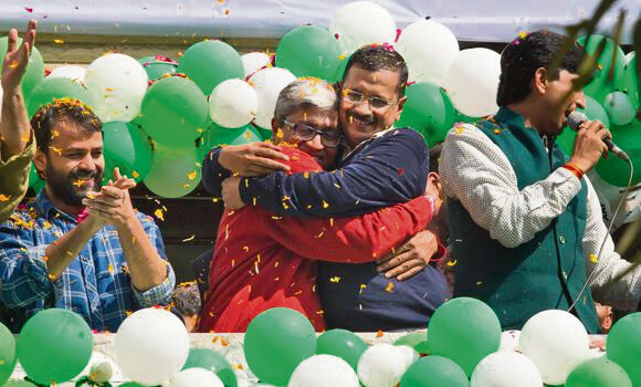 AAP victory at Delhi elections