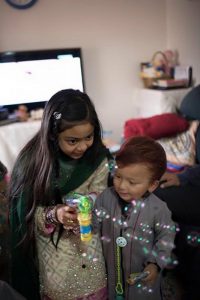 3rd Prize Top “Eid in the Shed Photo Booth with Sisters Sarah Wills and Aneesa Adam.” by Nasrin Hussain, Wollert, VIC