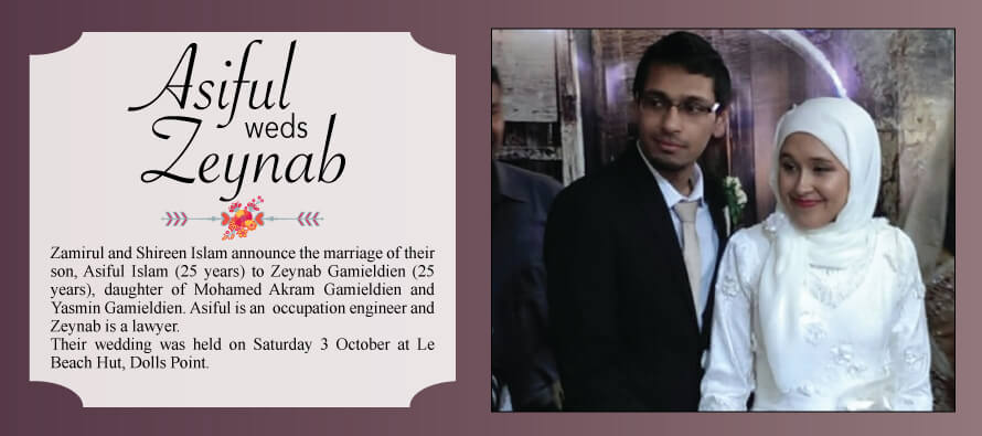 Asiful weds Zeynab