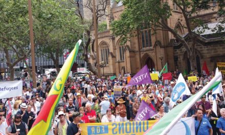 Faithful march together for refugees