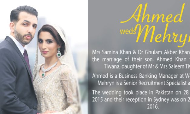 Ahmed weds Mehryn