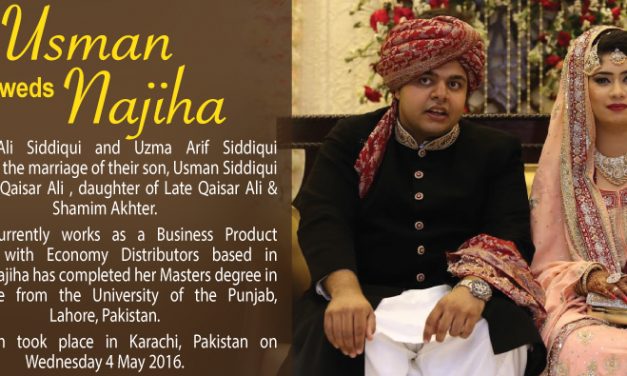 Usman weds Najiha