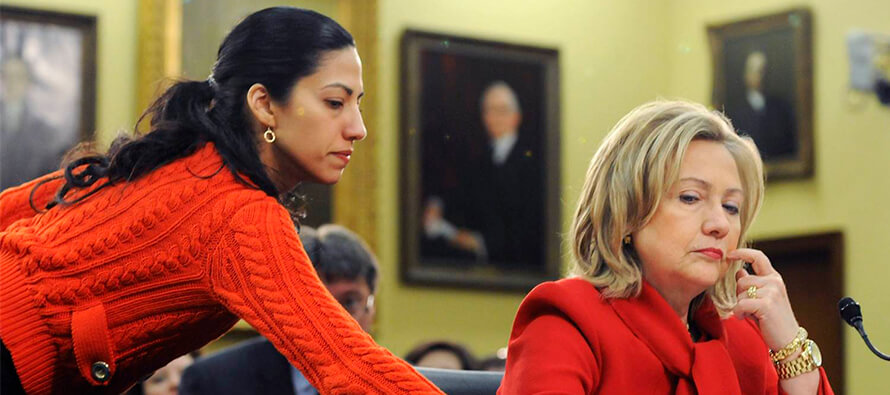 Huma Abedin in the middle of the storm