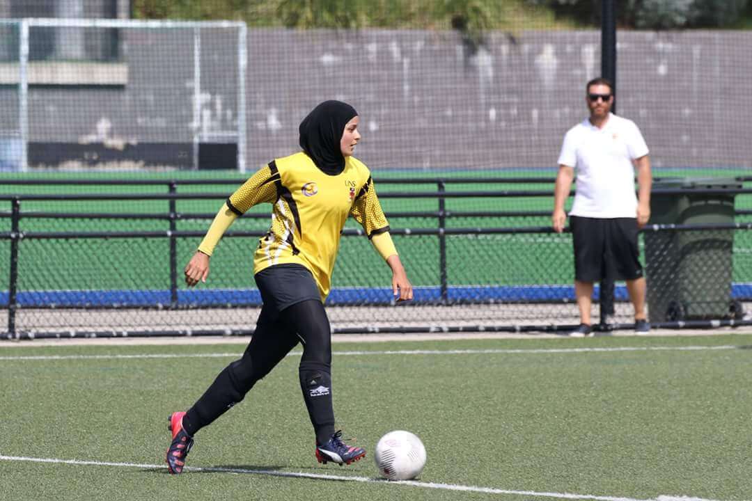Assmaah kicking goals for social equality