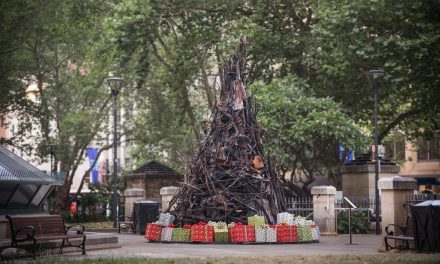 Burnt Christmas tree for bushfire affected communities