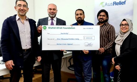 Shahid Afridi Foundation Australia donates for Beirut Crisis Appeal