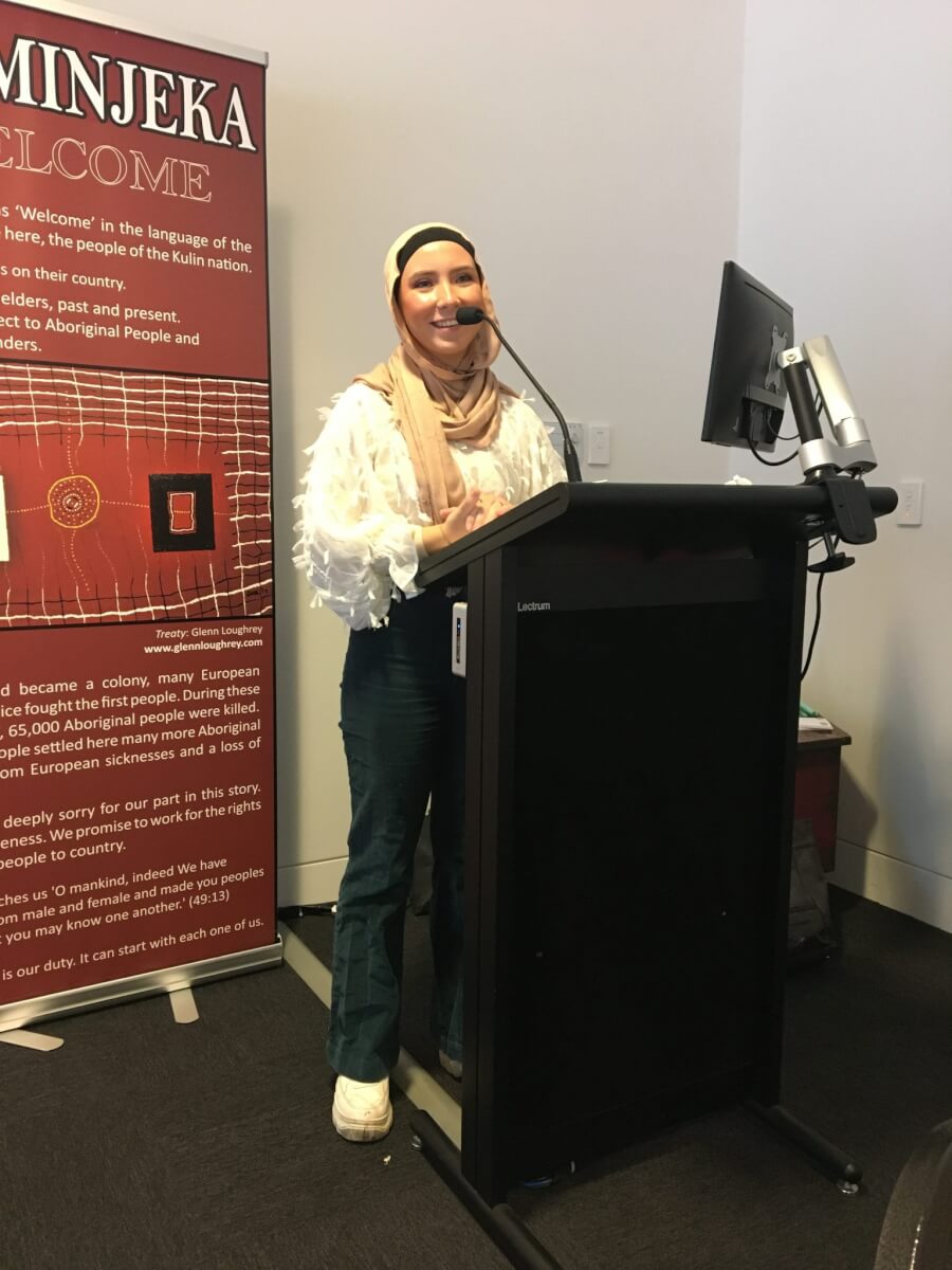 Hijabi ballerina at IMA’s Women’s Morning Tea