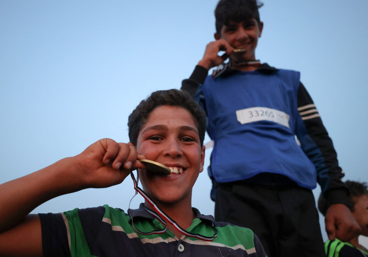 Displaced Syrian children hold ‘Tent Olympics’
