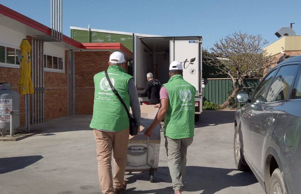 Human Appeal Flood Relief donations distribution at Mullumbimby