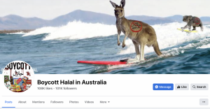 Facebook page “Boycott Halal in Australia” has over 100,000 followers and likes – spreading anti-Muslim sentiment across Australia