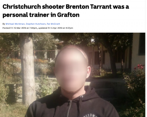 An ABC article titled “Christchurch shooter Brenton Tarrant was a personal trainer in Grafton.”