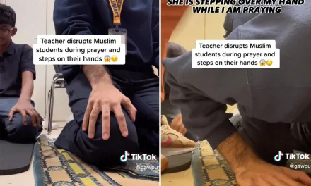 Teacher steps on Muslim student’s hand while they were praying