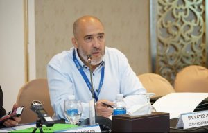 AFIC president Dr Rateb Jneid speaking in a panel discussion