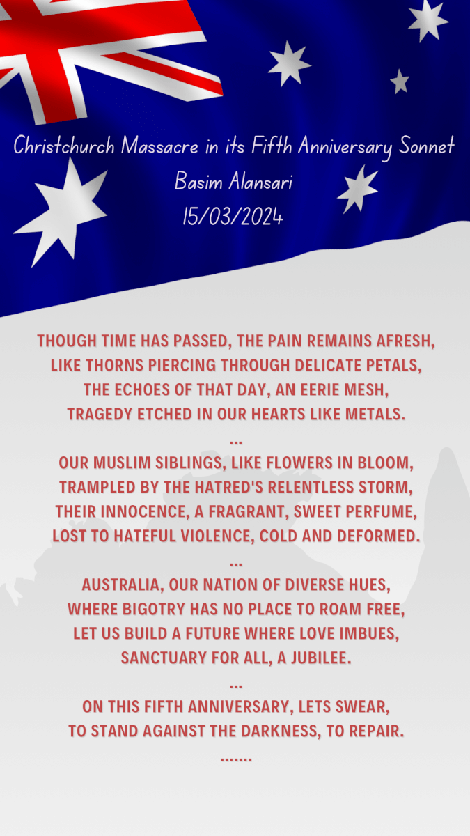 Christchurch Massacre in its Fifth Anniversary Sonnet
