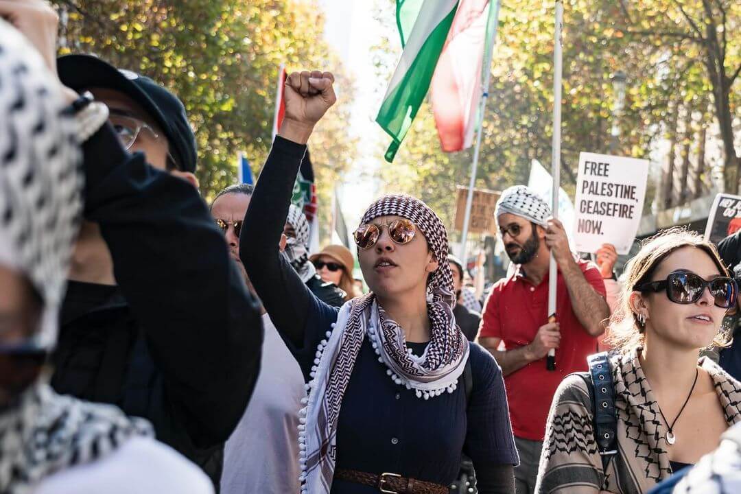 Volunteering activism in support of Palestine