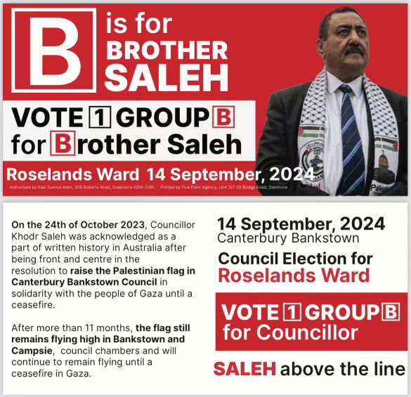 Khodr Saleh for council election in Roselands Ward