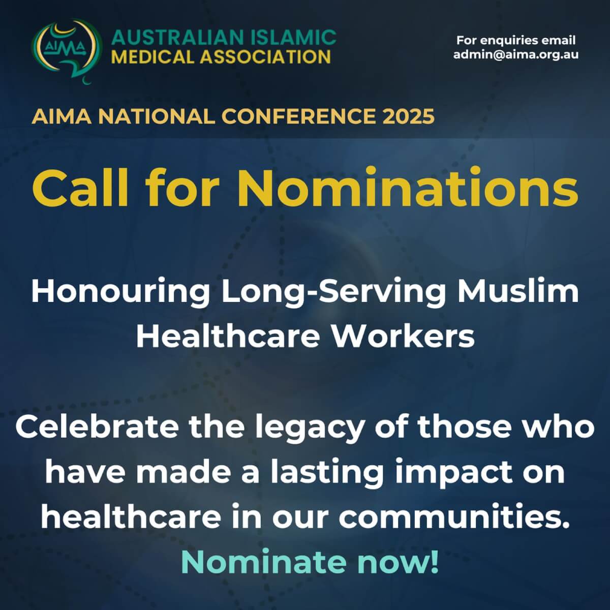 Call for Nominations: Honouring Long-Serving Muslim Healthcare Workers